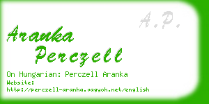 aranka perczell business card